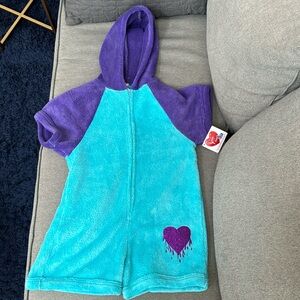 Made with Love and Kisses short fuzzy romper.  New with tags.